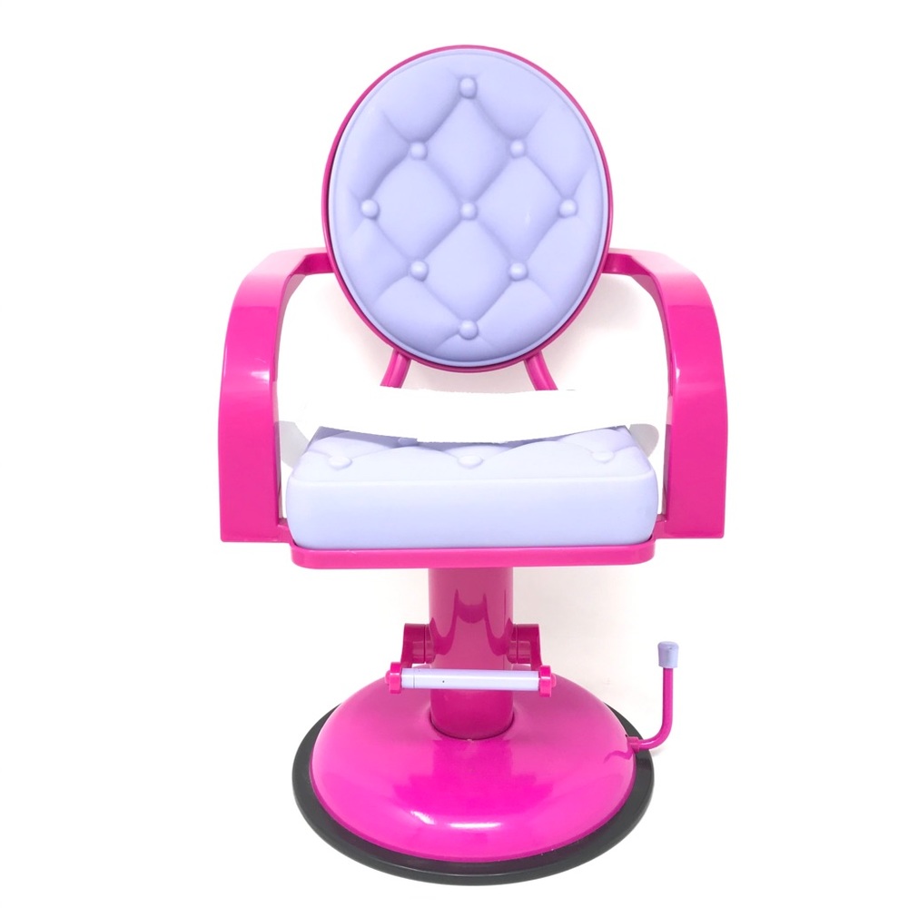 American Girl Pink and Lavender Doll Salon Chair